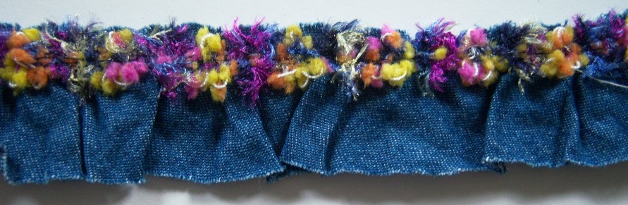 Ruffled Denim 1 3/8" Wide