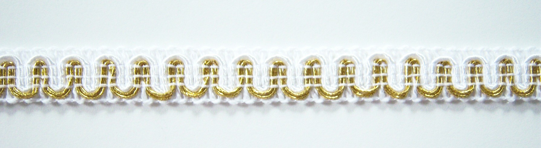 White/Gold 5/8" Gimp Braid