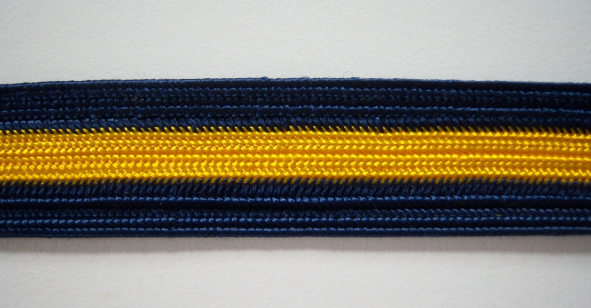 Navy/Gold 3/4" Middy Braid