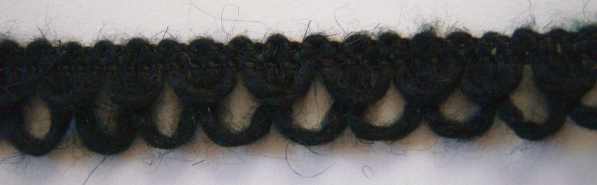 Black Acrylic Loop 7/16" Braid