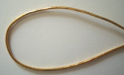 Gold Metallic 1/16" Cord Elastic