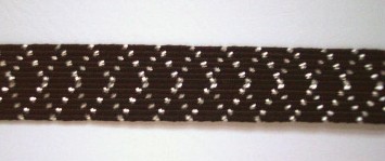 Black/Silver Metallic 1/2" Elastic