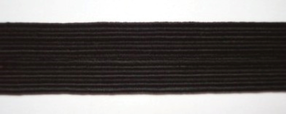 Black Ridges 3/8" Fold Over Elastic