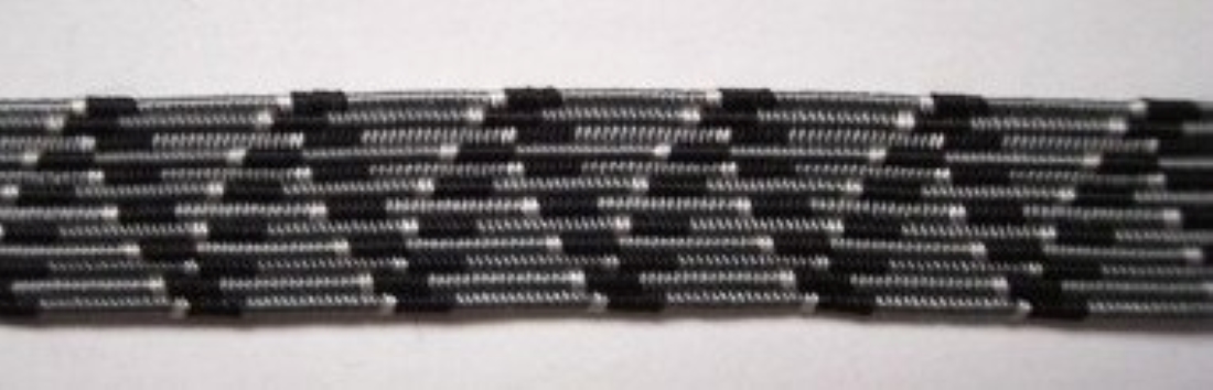 Grey/Black Zig Zag 1/2" Elastic