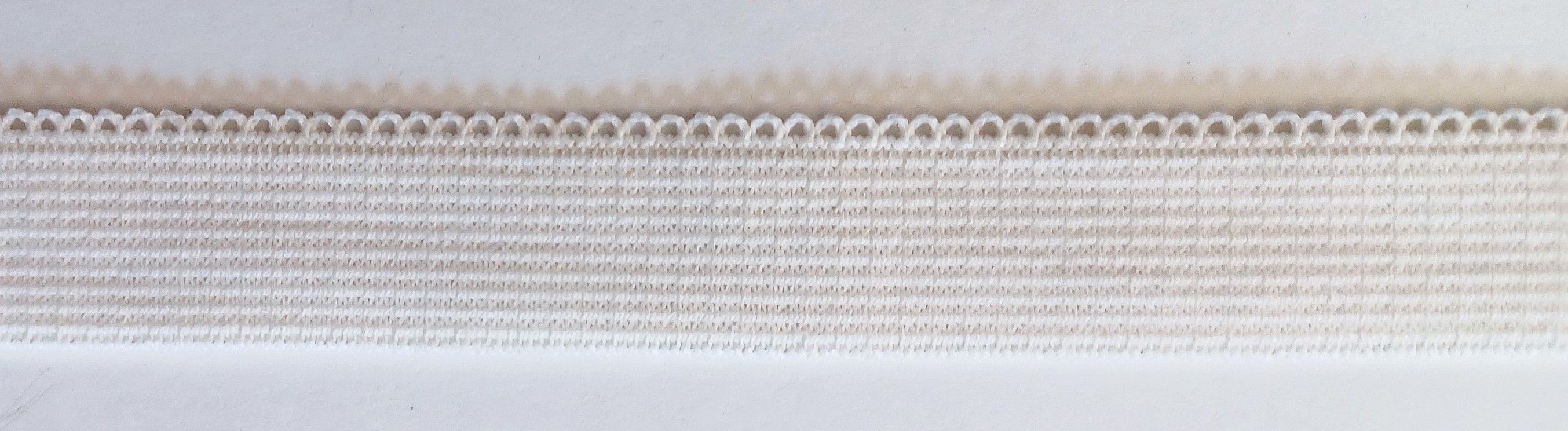 Ivory Picot 7/8" Sponge Back Elastic