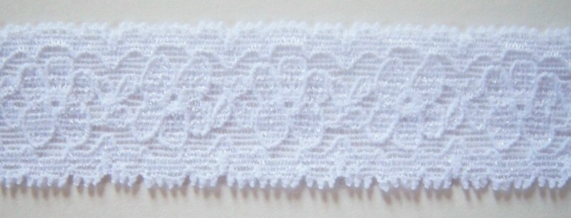 White 1 1/8" Stretch Lace