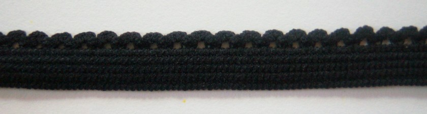 Black 7/16" Picot Elastic