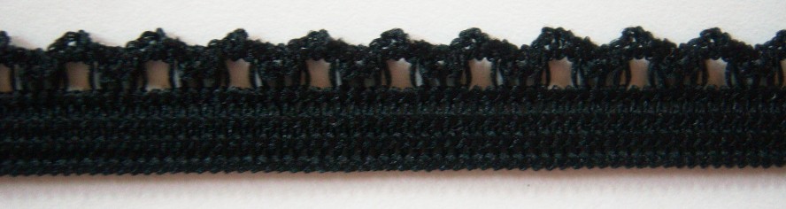 Black 7/16" Picot Elastic