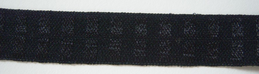 Black Satin 3/16" Fold Over Elastic