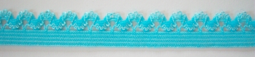 Aqua 1/2" Picot Elastic