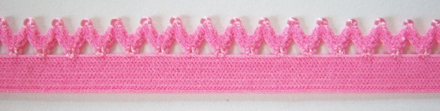 Candy Pink 9/16" Picot Elastic