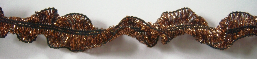 Black Copper 1" Wired Elastic