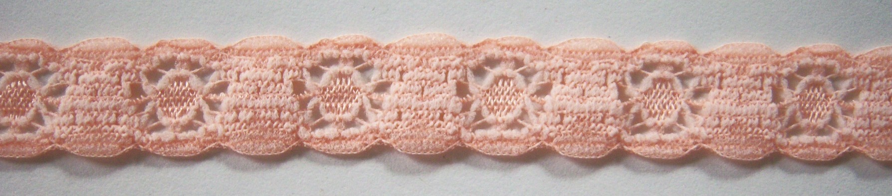 Peach 1/2" Stretch Lace