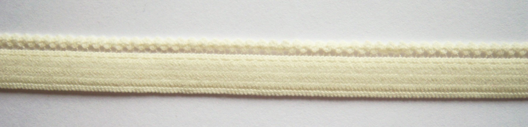 Cream 3/8" Picot Elastic