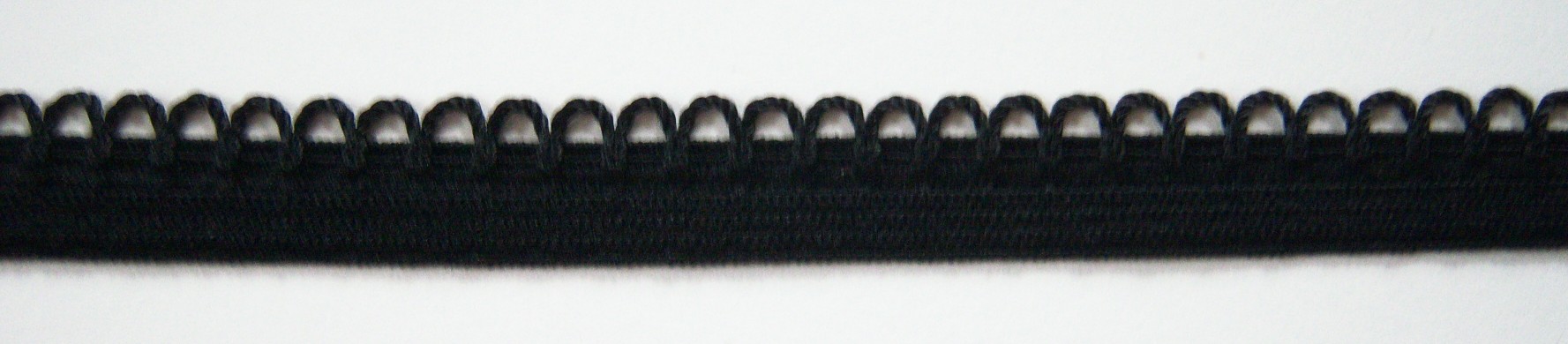 Black 1/2" Picot Elastic