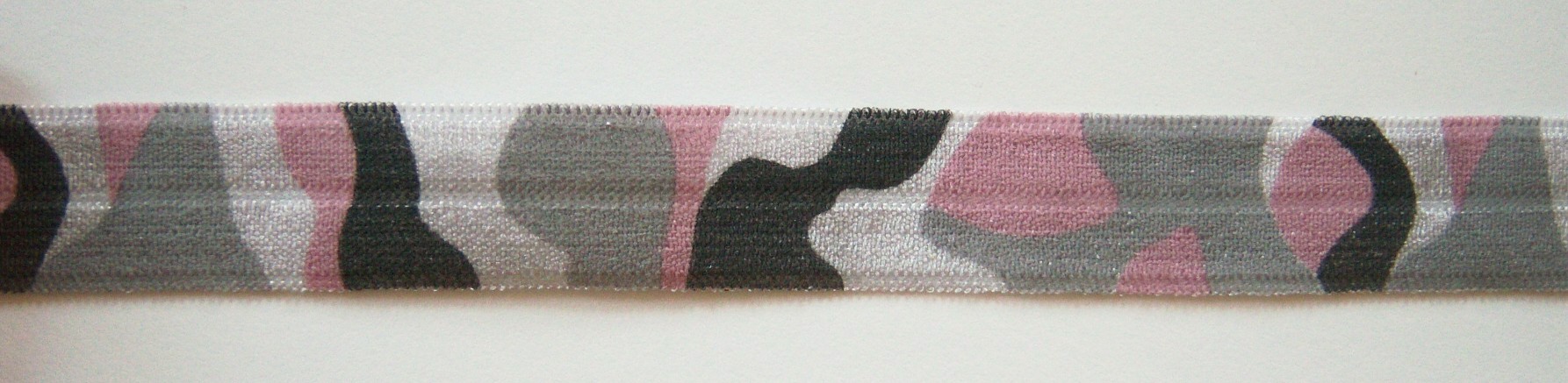 Grey Camoflage Fold Over Elastic