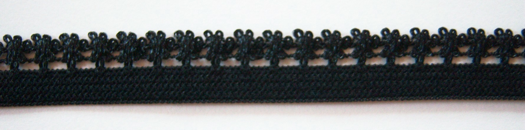 Black 1/2" Picot Elastic