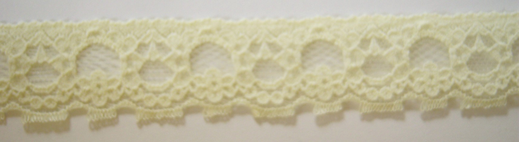 Light Yellow 1 1/4" Stretch Lace