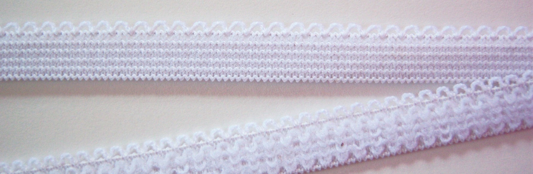 White 7/16" Sponge Back Elastic