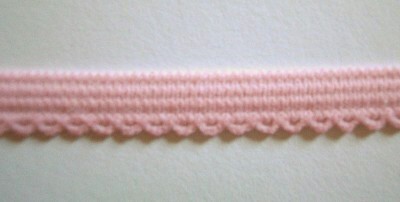 Baby Pink 3/8" Picot Elastic