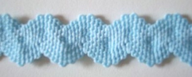 Baby Blue 5/8" Wavy Elastic