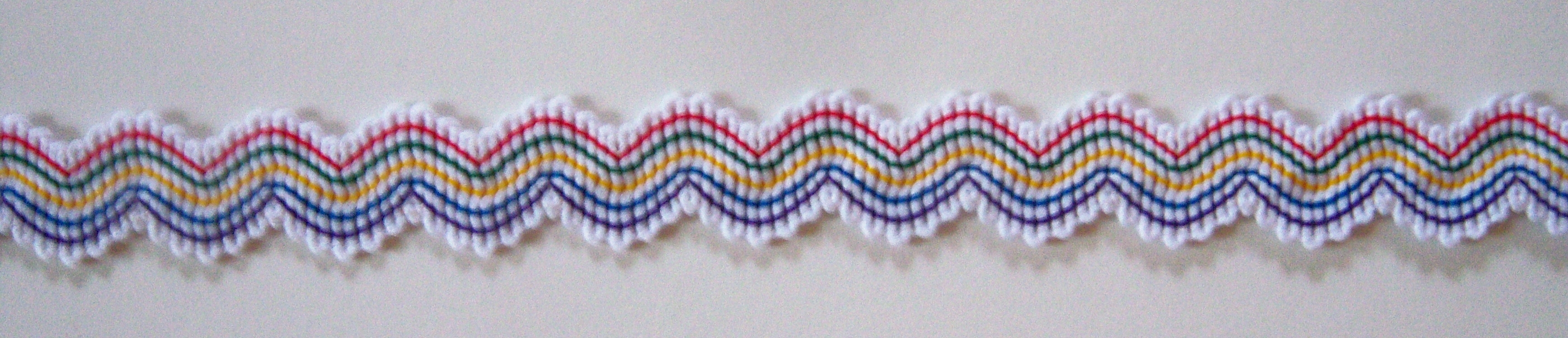 White Primary 1/2" Wavy Elastic