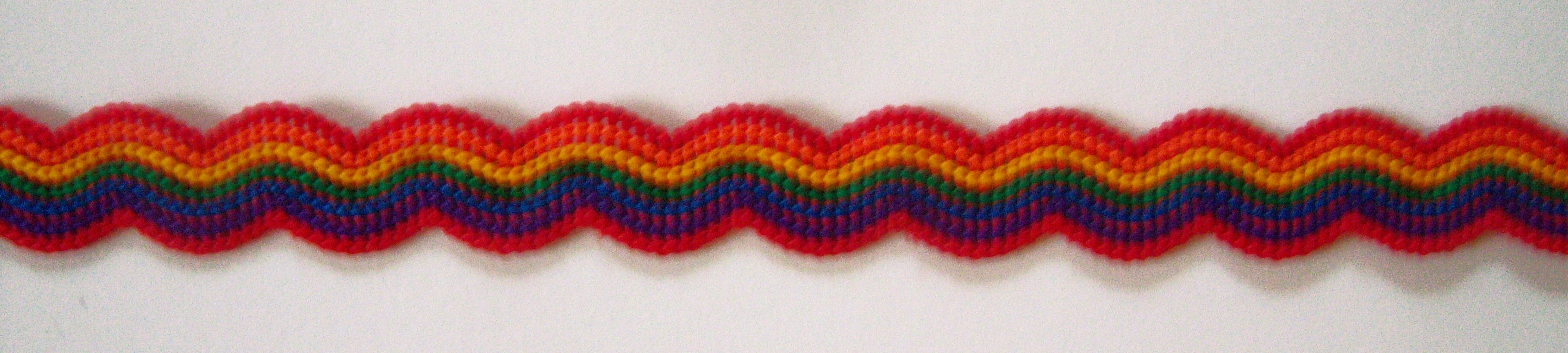 Red Multi 1/2" Wavy Elastic