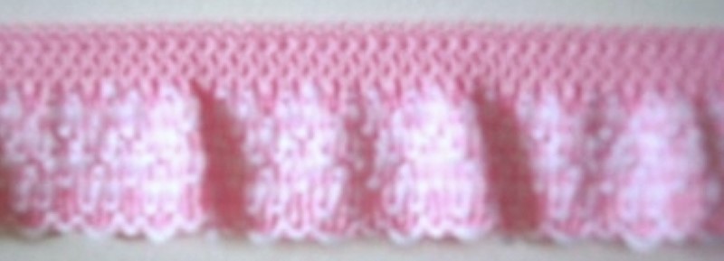 Pink 5/8" Ruffled Elastic