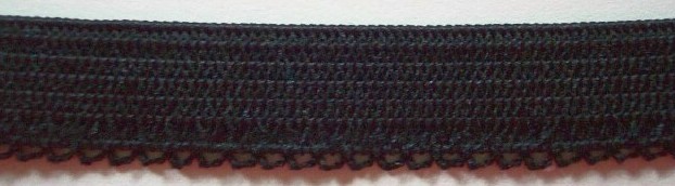 Black 1/2" Small Picot Elastic