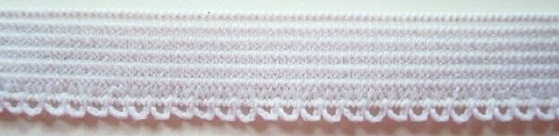 White 1/2" Small Picot Elastic