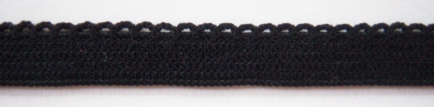 Black 3/8" Picot Elastic