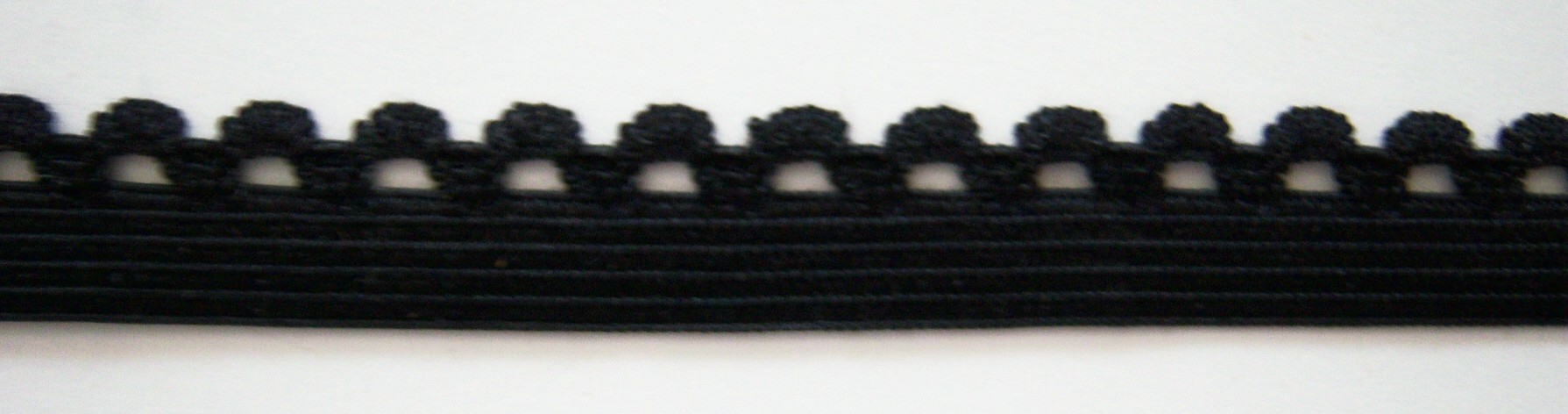 Black 3/8" Picot Elastic