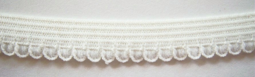 Ivory 7/16" Picot Elastic