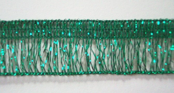 Emerald Mylar 13/16" Metallic Fringe