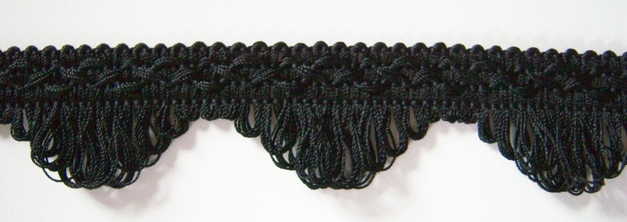 Wrights Black Scallop 1 1/2" Fringe