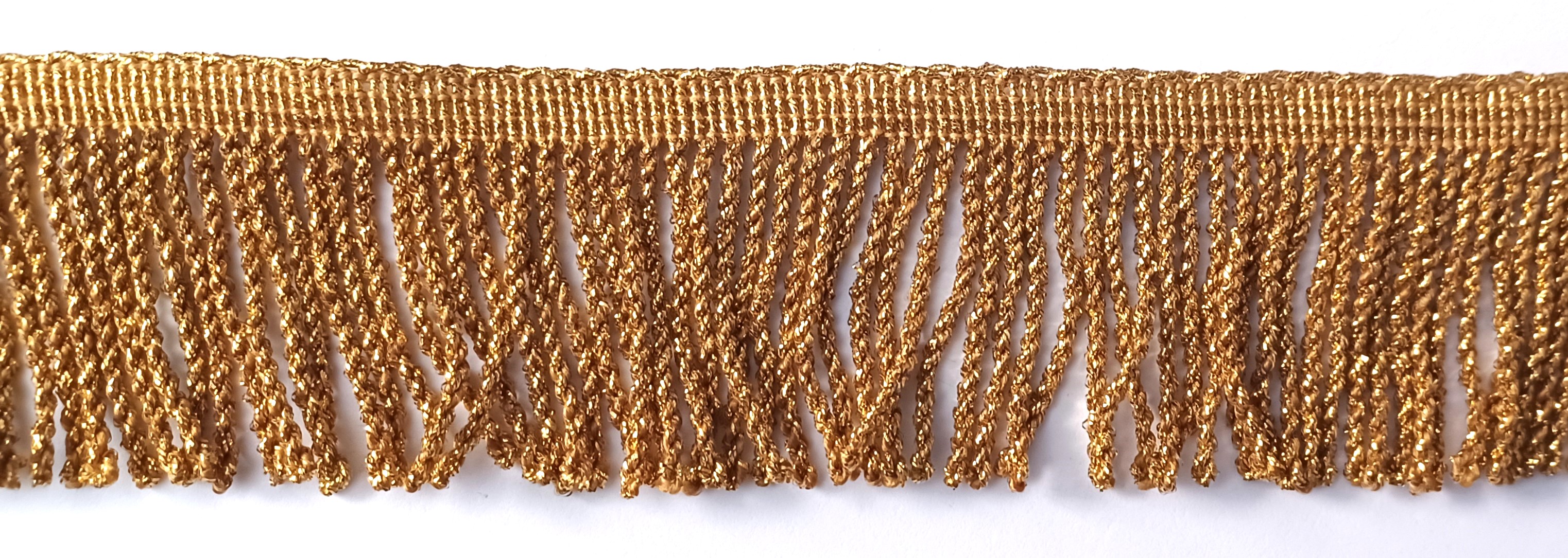 18k Gold Metallic 2" Fringe