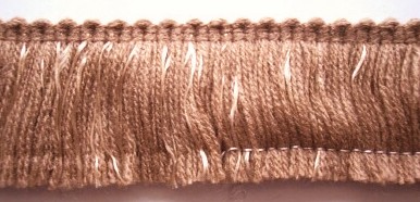 Tan/Shiny Beige Brush Fringe