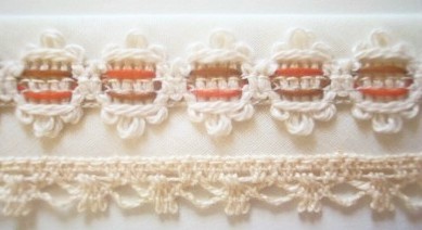 Fringe Braid/Oyster Bias 1 1/2" Lace