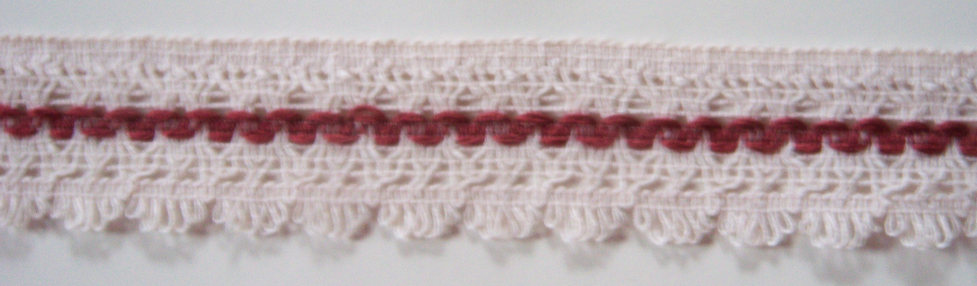 Natural/Bordeaux 1 1/2" Lace