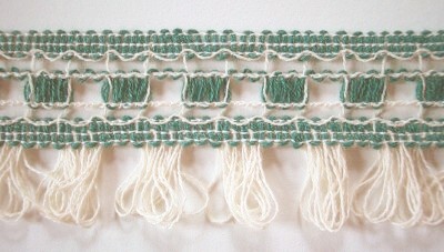 Natural/Harvest Green 2" Fringe