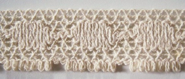 Natural 1 3/8" Cotton Lace