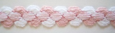 White/Pink 1/2" Braid