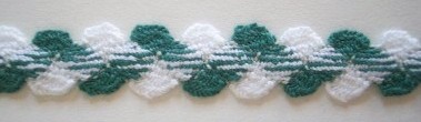 White/Green 1/2" Braid