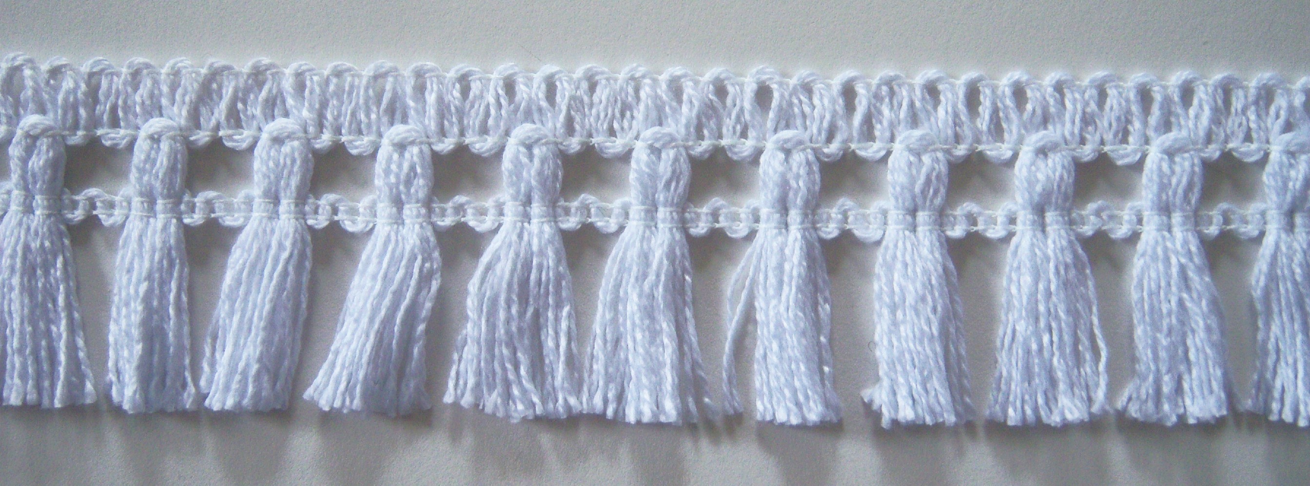 White 2" Soft Fringe Sewing Trim