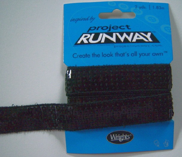 Project Runway Black 7/8" Sequin Trim