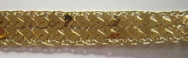 Gold Scallop Edge 3/4" Sequin Trim