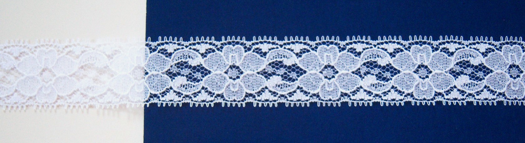 White 1 1/4" Nylon Lace