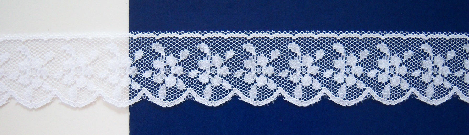 White 1 1/4" Nylon Lace