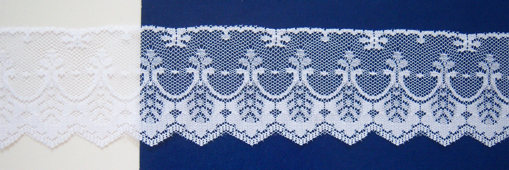 White 2 1/4" Nylon Lace