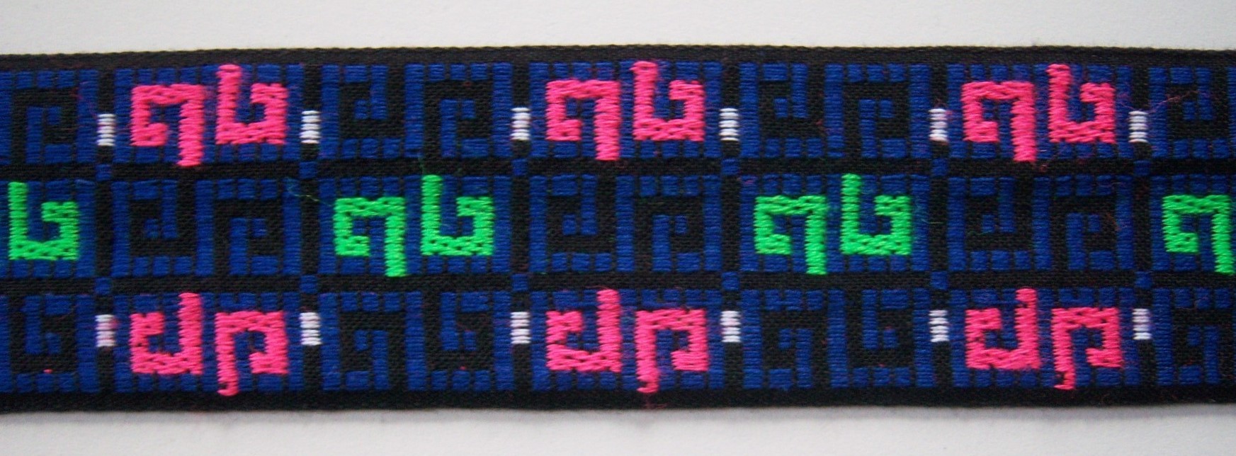 Black/Royal/Neon Pink/Green 2" Jacquard